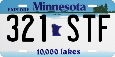 MN license plate 321STF