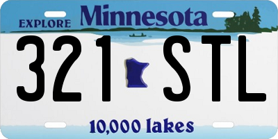 MN license plate 321STL