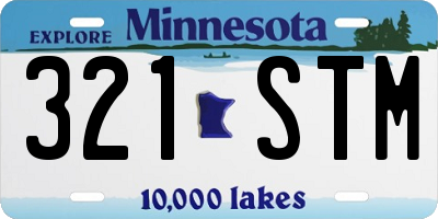 MN license plate 321STM