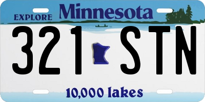 MN license plate 321STN