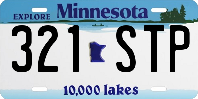 MN license plate 321STP