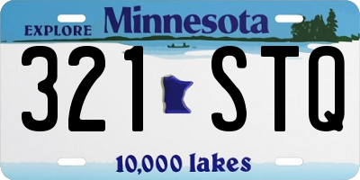 MN license plate 321STQ