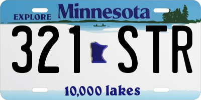 MN license plate 321STR