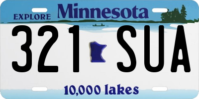 MN license plate 321SUA