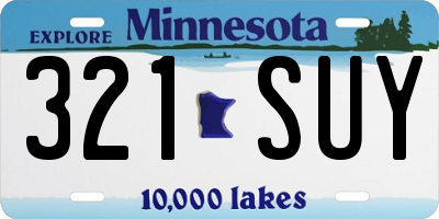 MN license plate 321SUY