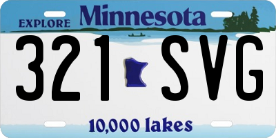 MN license plate 321SVG