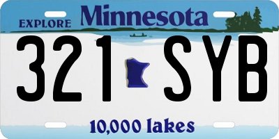 MN license plate 321SYB