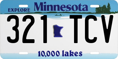 MN license plate 321TCV