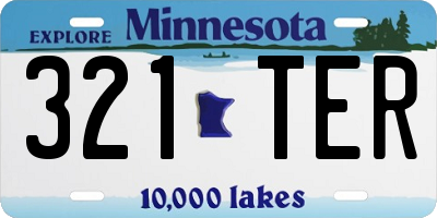 MN license plate 321TER