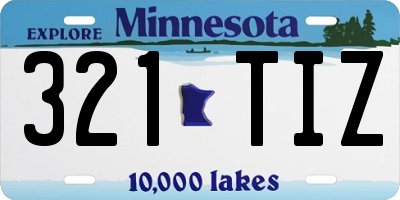 MN license plate 321TIZ