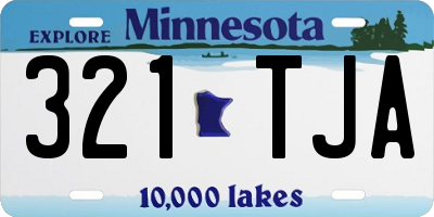 MN license plate 321TJA