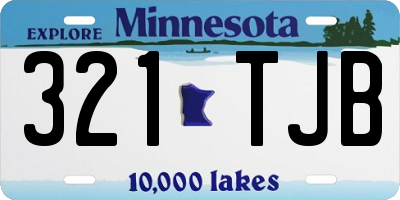 MN license plate 321TJB