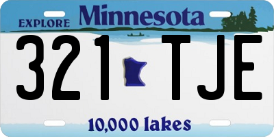 MN license plate 321TJE