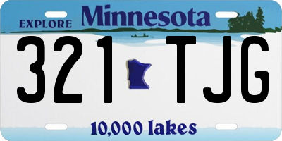 MN license plate 321TJG