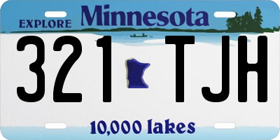 MN license plate 321TJH
