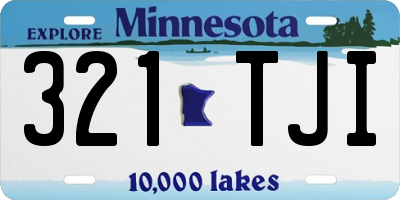 MN license plate 321TJI
