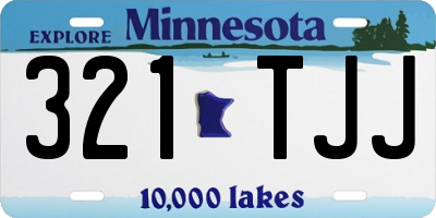 MN license plate 321TJJ