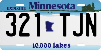 MN license plate 321TJN