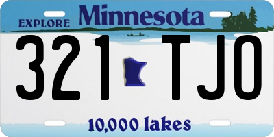 MN license plate 321TJO