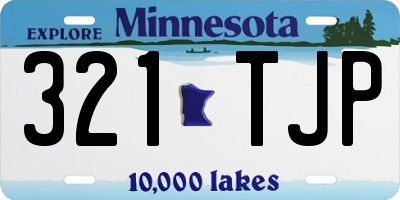 MN license plate 321TJP