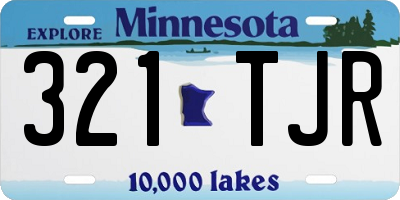 MN license plate 321TJR