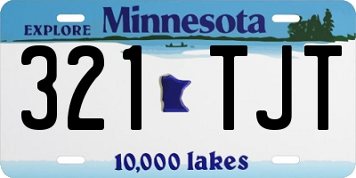 MN license plate 321TJT