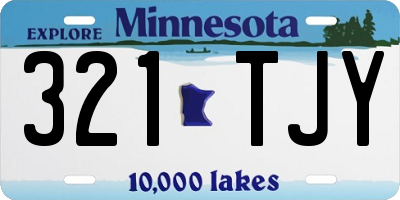 MN license plate 321TJY