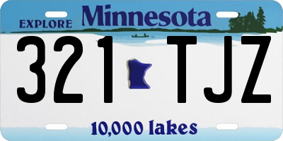 MN license plate 321TJZ