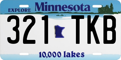 MN license plate 321TKB