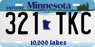 MN license plate 321TKC