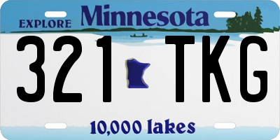 MN license plate 321TKG