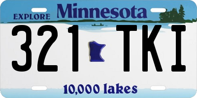MN license plate 321TKI