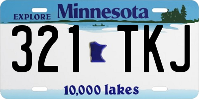 MN license plate 321TKJ