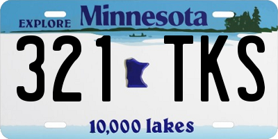 MN license plate 321TKS
