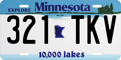 MN license plate 321TKV