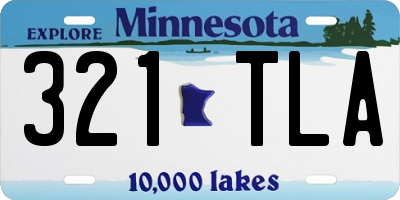 MN license plate 321TLA