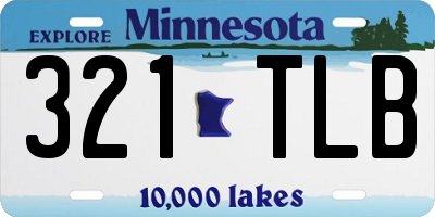 MN license plate 321TLB