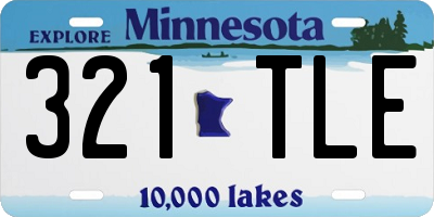 MN license plate 321TLE