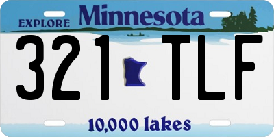 MN license plate 321TLF