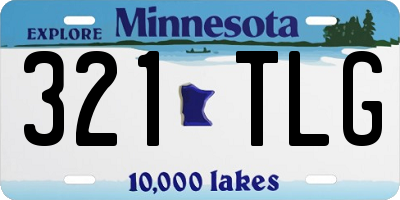 MN license plate 321TLG