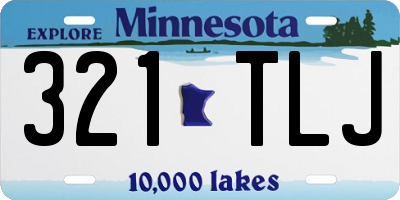 MN license plate 321TLJ