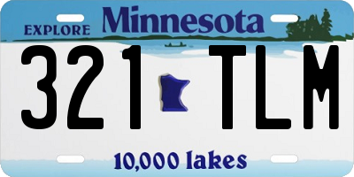 MN license plate 321TLM