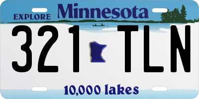 MN license plate 321TLN