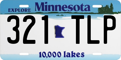 MN license plate 321TLP