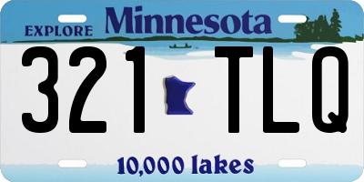 MN license plate 321TLQ