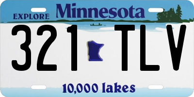 MN license plate 321TLV