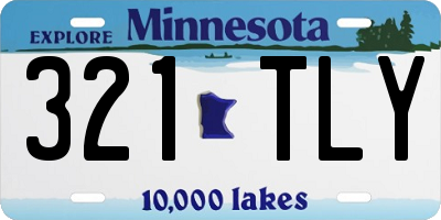 MN license plate 321TLY