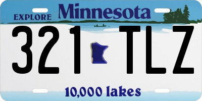 MN license plate 321TLZ