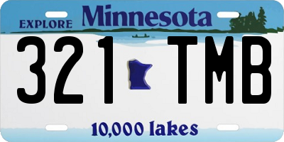 MN license plate 321TMB