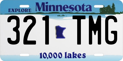 MN license plate 321TMG